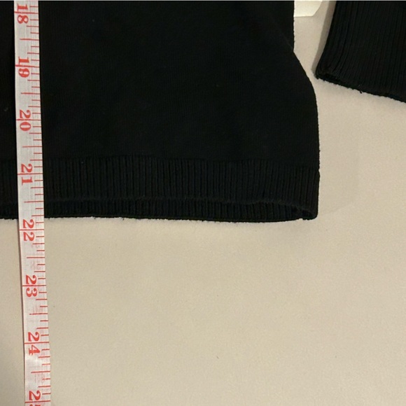 August Silk black silk blend crew neck sweater size XL fall winter classic soft - Picture 7 of 9